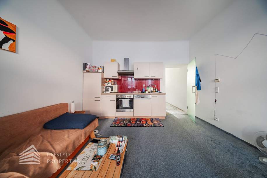 Vermietet & mit Zukunft: Altbau-Garçonnière bei der U3 – Vorsorge oder späteres Zuhause, Wohnung-kauf, 178.000,€, 1150 Wien 15., Rudolfsheim-Fünfhaus