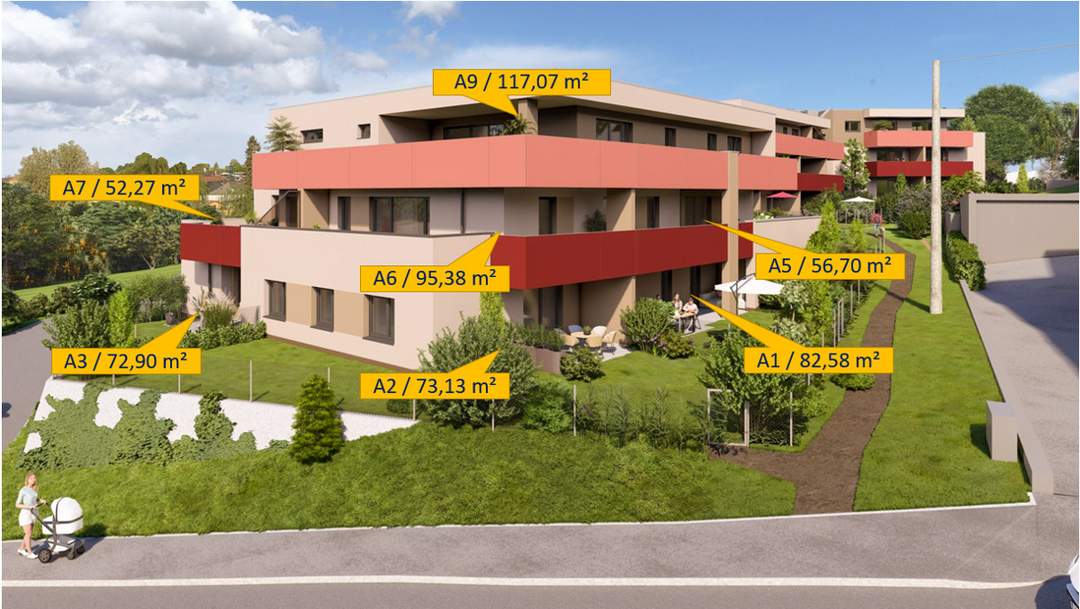 Lichtdurchflutete 4-Zimmer Wohnung mit Weitblick in den STADTTERRASSEN PEUERBACH - provisionsfrei! ** JETZT FRÜHKÄUFER-RABATT!**