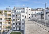 Große Terrasse im Innenhof, schön aufgeteilte 2-Zimmer Neubauwohnung