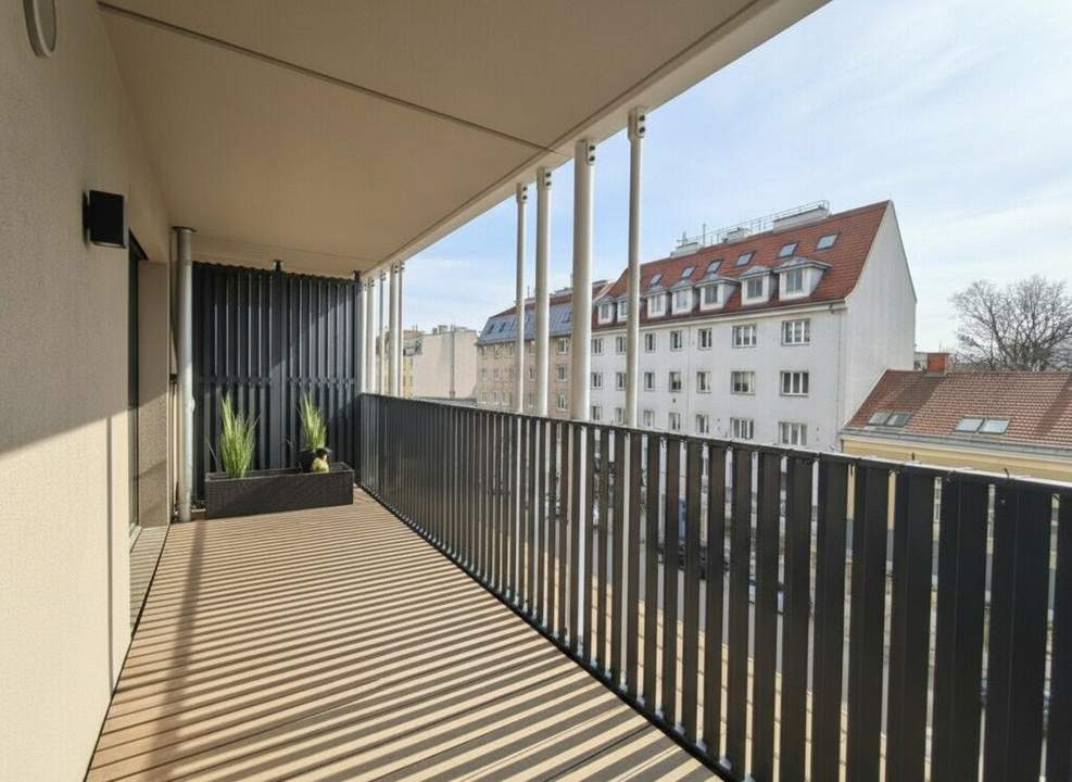 Pauschalmiete inklusive Warmwasser, Heizung & Kühlung - Moderne 2-Zimmer-Wohnung mit großzügigem Balkon (12,54 m²) und stilvoller Ausstattung