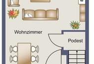 Reihenhaus mit Keller im Wohnungseigentum - 91m² auf 2 Ebenen, mit 3 Schlafzimmer, Wohnzimmer, Küche, Garten, Keller und Stellpatz!