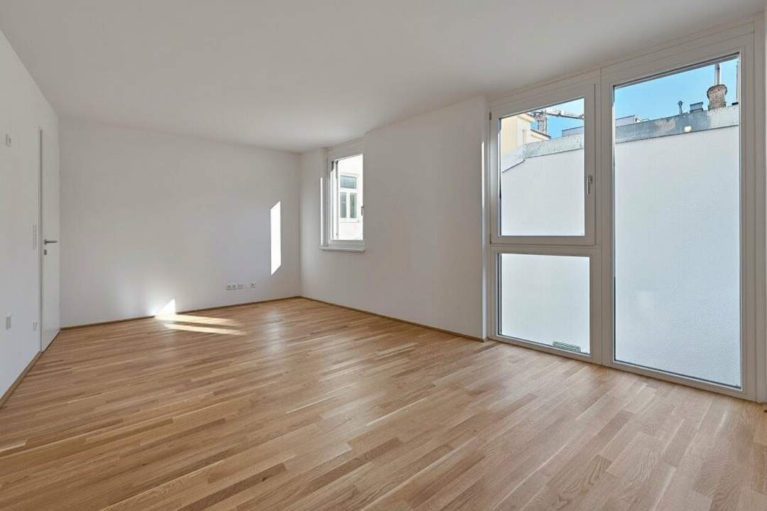 NEU >> moderne 2-Zimmer Wohnung mit hofseitigem Südwest Balkon >> Nähe Alte Donau, Bahnhof Floridsdorf