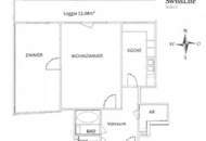 Sanierungsbedürftige 2-Zimmer-Wohnung | Loggia ca. 12m² | 5. Liftstock