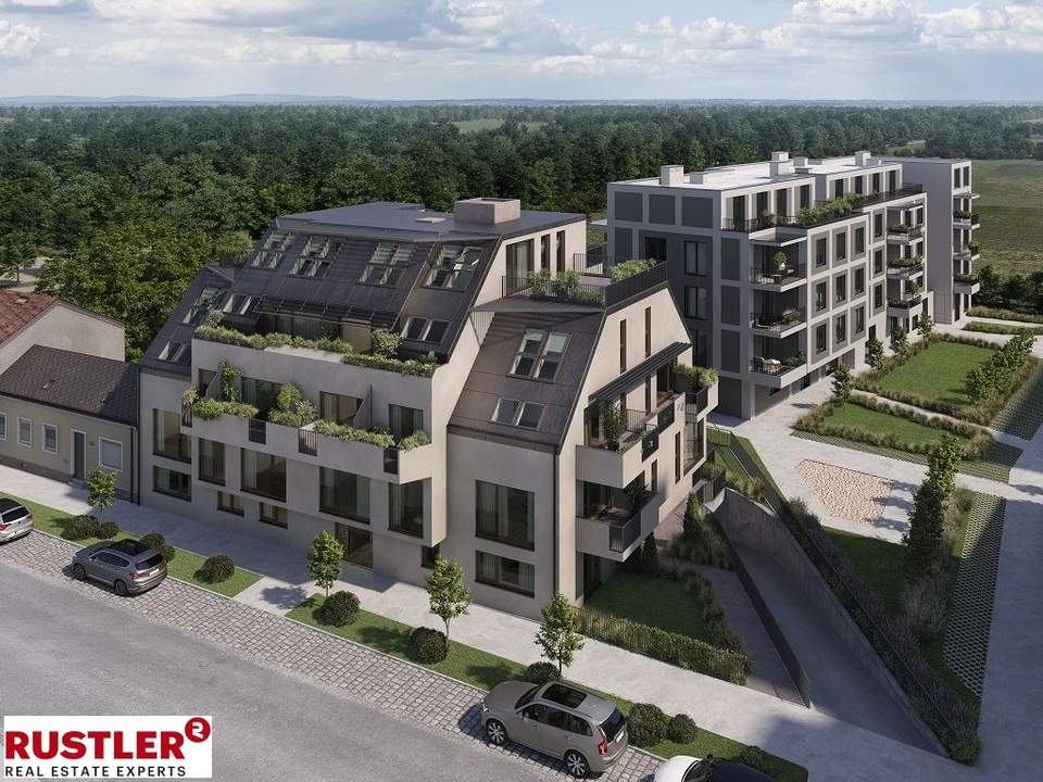 Wohnen beim Wasser - Sonnige Neubauwohnung mit großem Balkon in Stammersdorf!