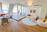 Fresh, fancy, fertig zum Einziehen! Zwei Ebenen. Drei Zimmer. 100 % Wow! Frisch sanierte Neubauwohnung im Dachgeschoss + Klimageräte + Westterrasse + Gute Infrastruktur!