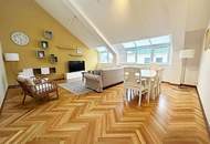STAATSOPER-BLICK, klimatisiertes 110 m2 Dachgeschoss mit 20 m2 Terrasse, 3 Zimmer, Extraküche, 2 Bäder, Möblierung möglich