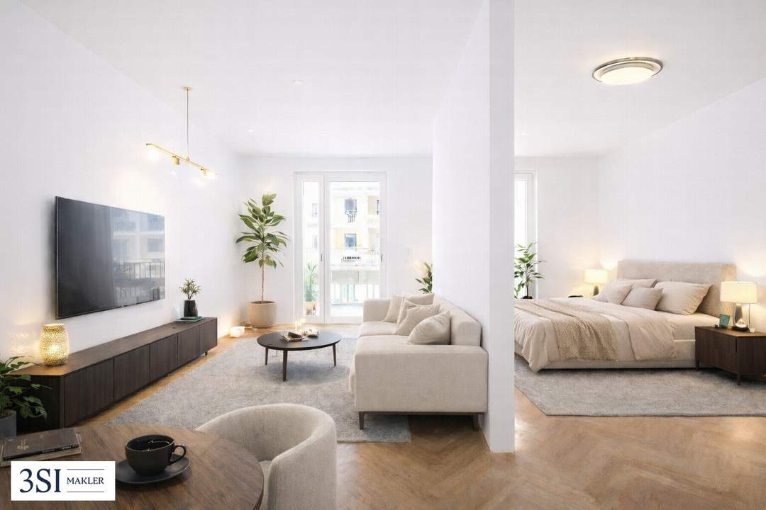 Urban &amp; modern: 1,5 Zimmer Wohnung mit Balkon und viel Sonne