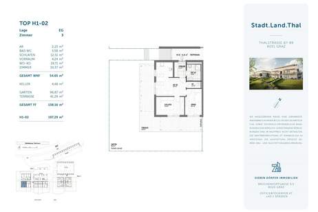 Moderne 3-Zimmer-Gartenwohnung - Leben im Einklang mit der Natur - ERSTBEZUG - PROVISIONSFREI, Wohnung-kauf, 313.000,€, 8051 Graz(Stadt)