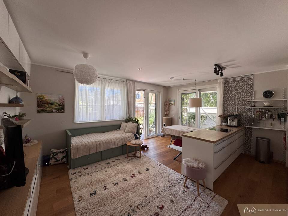 Garten-/Familienwohnung am Mühlwasser - 3 Zimmer - Tiefgaragenstellplatz - Einbauküche - 64 m2 Außenfläche