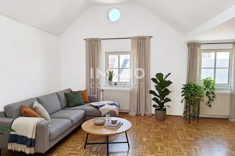 Sonnige 2 Zimmer-Dachgeschosswohnung am Stadtplatz 19 - Top 9, Wohnung-miete, 697,64,€, 4600 Wels(Stadt)