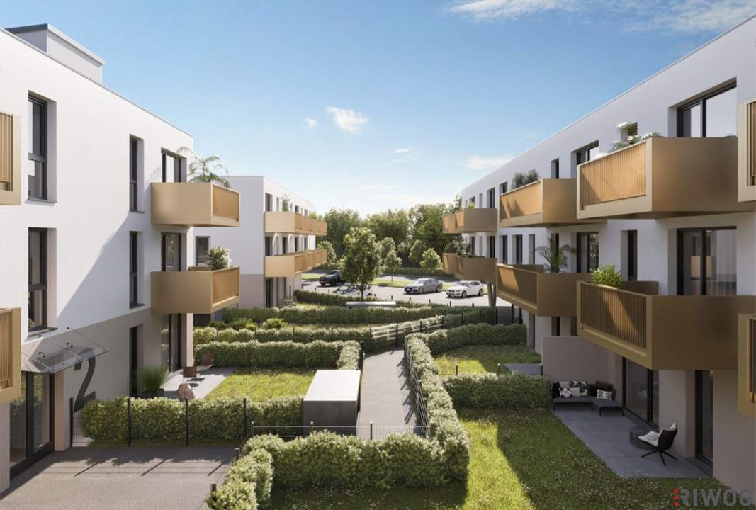 Neubauprojekt in Ruhelage: 2-Zimmer-Wohnung mit Westbalkon