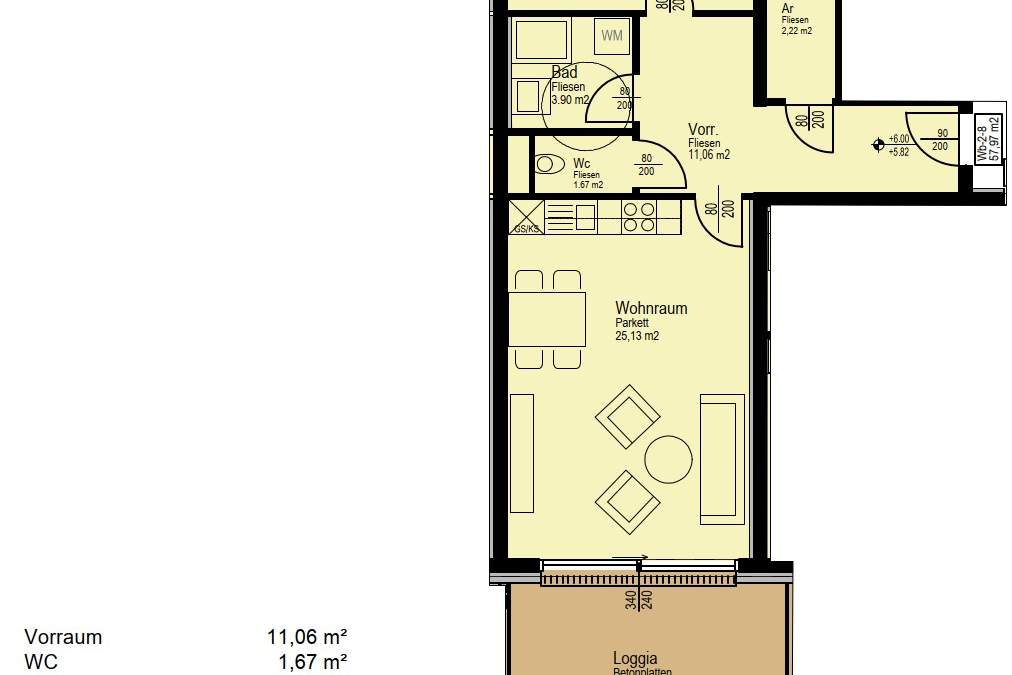 Traumhafte 2 Zimmerwohnung mit Loggia nahe der Donau in Urfahr