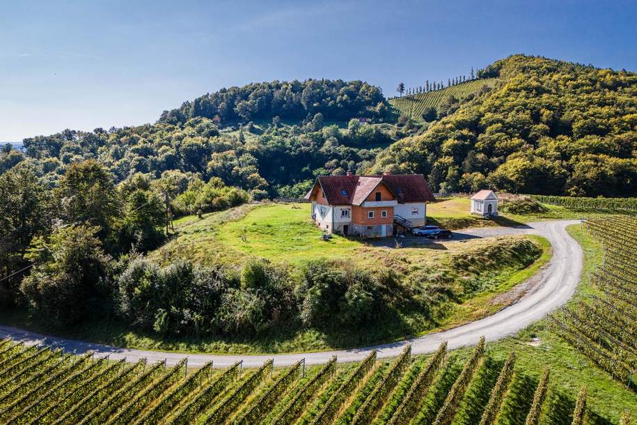 Alleinlage mit Panoramablick inklusive: Haus mit ebenem Grundstück in traumhafter Lage, Haus-kauf, 594.000,€, 8442 Leibnitz