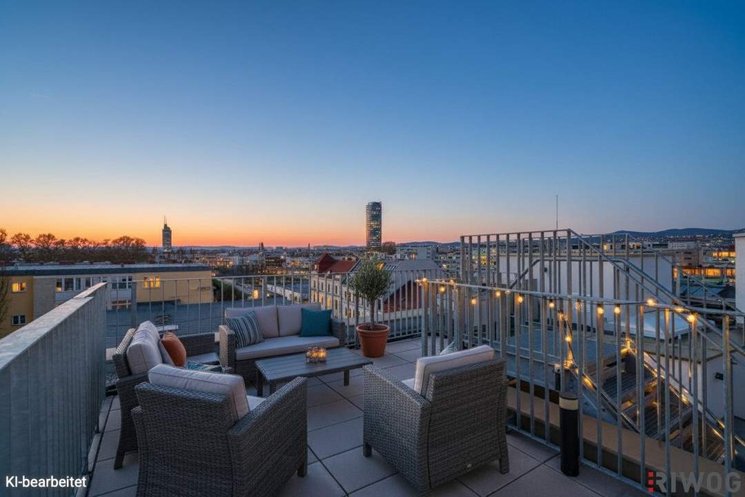 DACHTERRASSE mit SPEKTAKULÄREM BLICK | Nähe Alte Donau | 2. DG | ERSTBEZUG | Fernwärme | TG-Stellplatz optional | Nachhaltiges Projekt