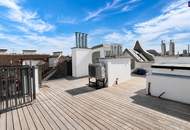Lichtdurchflutete 3-Zimmer-Dachgeschosswohnung mit zwei Balkonen & ca. 54 m² Dachterrasse nahe Schönbrunn