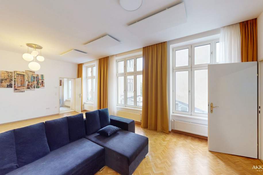 Helle 3-Zimmer-Wohnung in absoluter Ruhelage, Wohnung-miete, 1.457,50,€, 1050 Wien 5., Margareten