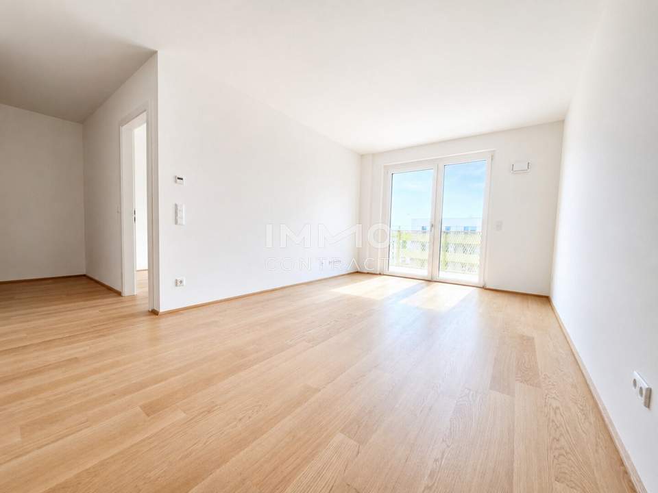 Erstbezug mit Weitblick: Moderne 2-Zimmer-Wohnung mit Westbalkon im naturnahen Hirschfeld