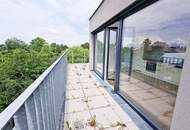 GRÜNBLICK, RUHELAGE, sonniges 46 m2 Dachgeschoß mit 20 m2 Terrasse, 2 Zimmer, Komplettküche, Wannenbad, Lavendelweg