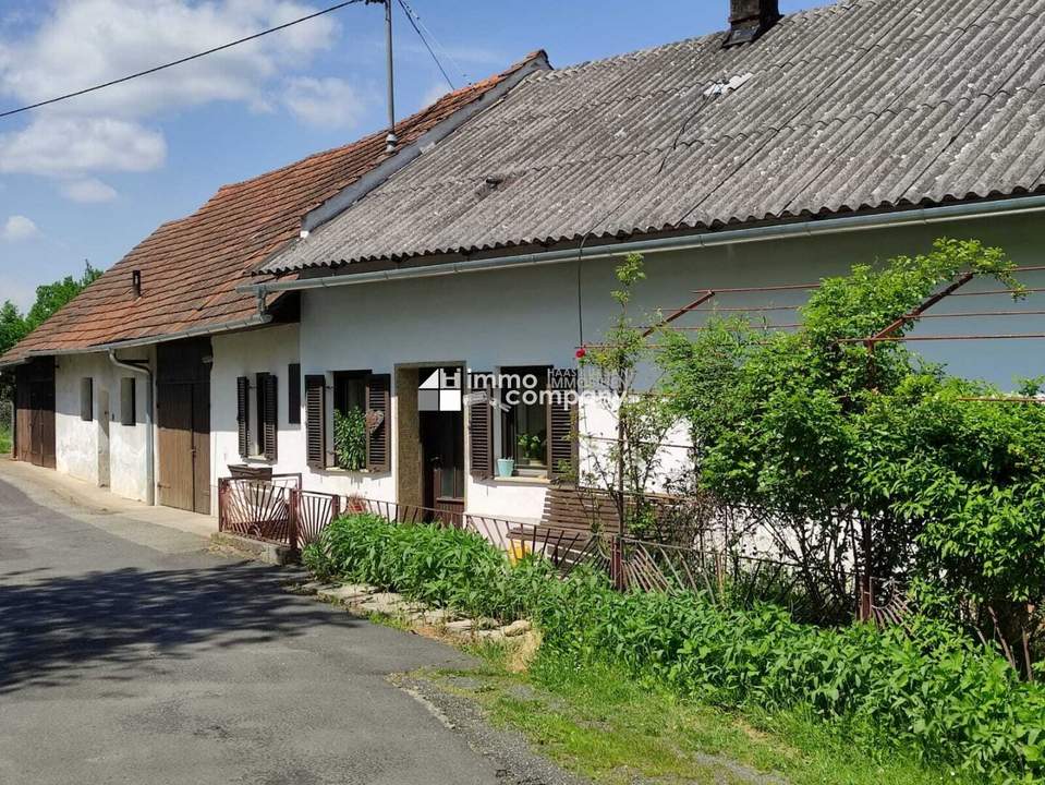 Rarität in Thermennähe! Altes Bauernhaus in unverbaubarer, ruhiger, sonniger Lage mit großem Baulandgrundstück, Wald und Wiese