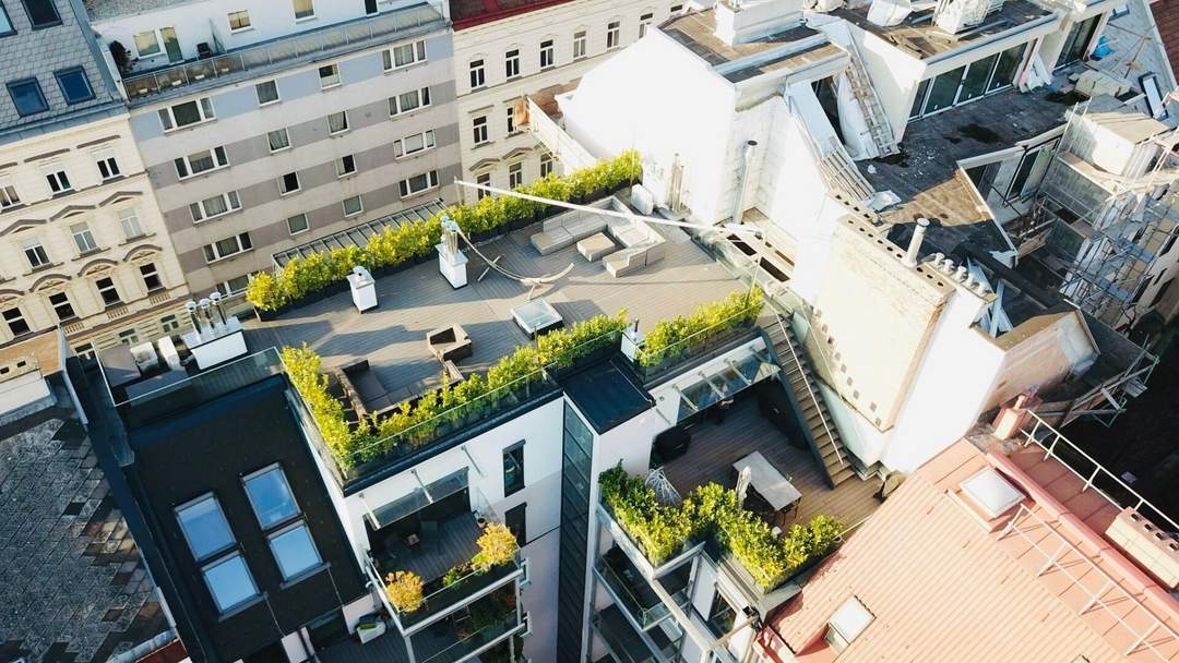 Exklusives Luxus-Penthouse auf einer Ebene mit Panoramablick über Wien