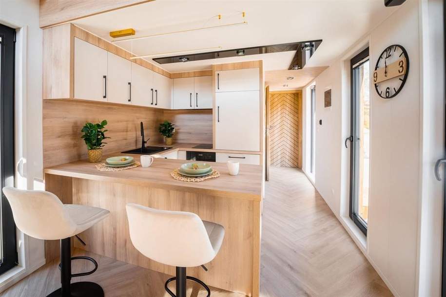 KAUFEN &amp; EINZIEHEN! Vollmöbliertes Minihaus inkl. Garten, Terrasse und Carport in der steirischen Toskana sichern!, Haus-kauf, 355.000,€, 8430 Leibnitz