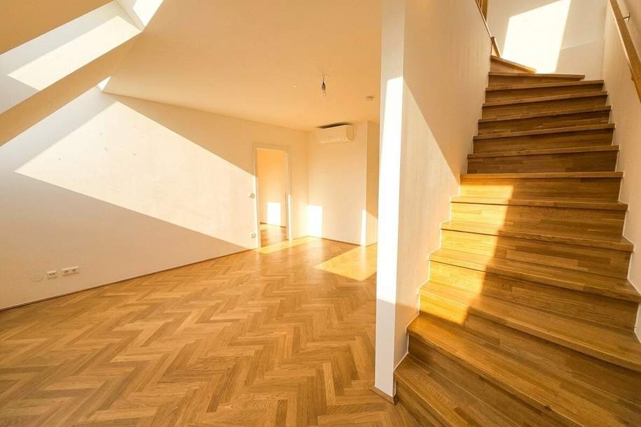 Großzügige klimatisierte DG-Maisonette - 3 Zimmer + große Galerie und 2 Terrassen - Schulgasse, Wohnung-miete, 2.669,47,€, 1180 Wien 18., Währing