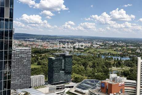 Premium Studio mit Donau Panorama: 38. Etage inkl. neue Küche DC2 Tower, Wohnung-miete, 1.100,00,€, 1220 Wien 22., Donaustadt