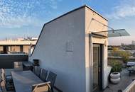 *NEUWERTIGE* vollmöblierte Dachgeschoss-OASE | über 100 m² Dach- & Gartenterrasse + Balkon | absolute Innenhof-Ruhelage - nahe Alte Donau