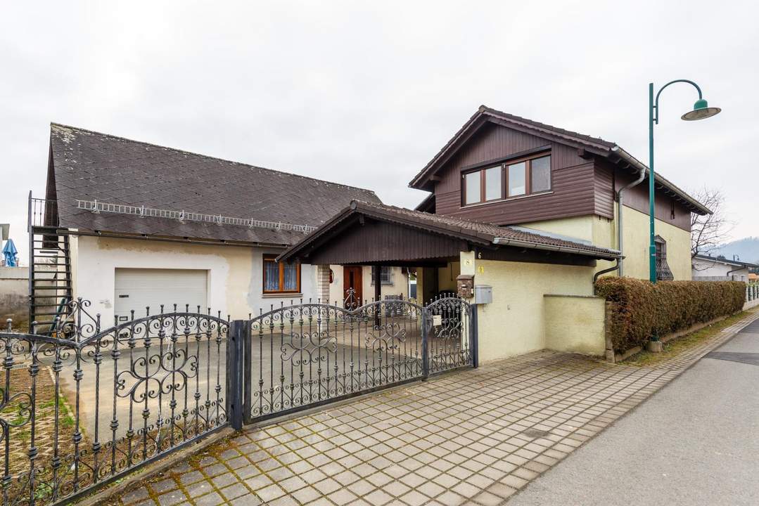 Einfamilienhaus in ruhiger Lage mit vielseitig nutzbarem Nebengebäude nähe Leibnitz