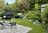 Großer Eigengarten: 4-Zimmer-Wohnung mit Saunahäuschen