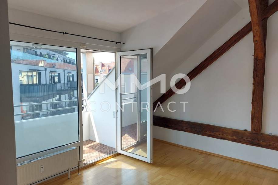 WUNDERSCHÖNE ALTBAU DG-WOHNUNG NAHE TU MIT BALKON, Wohnung-miete, 974,40,€, 8010 Graz(Stadt)