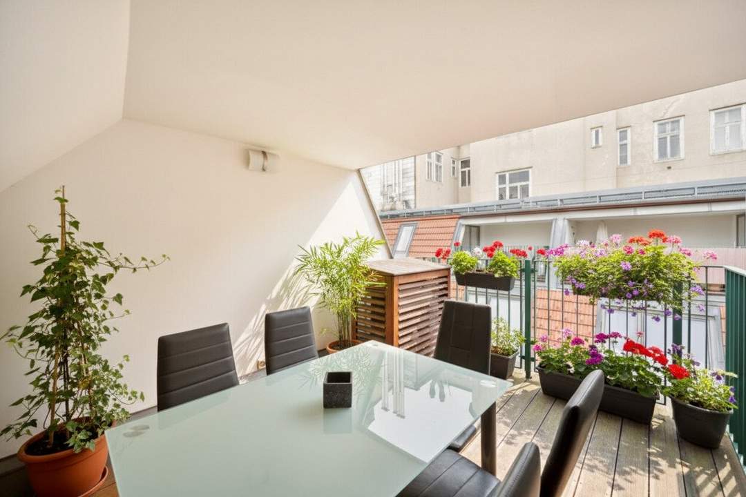 4-Zimmer DG-Maisonette + Terrasse Nähe Naschmarkt, 1060!