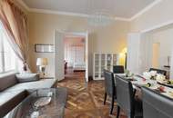Unbefristet! ELEGANTE ALTBAUWOHNUNG, komplett möbliert, schönes Haus, hofseitiger Balkon, TOP LAGE!