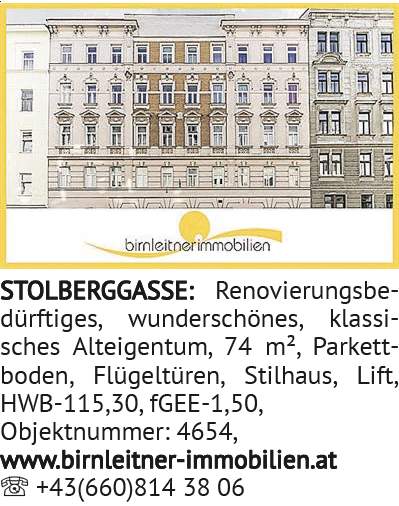 Renovierungsbedürftiges, wunderschönes, klassisches Alteigentum, 74 m², Parkettboden, Flügeltür