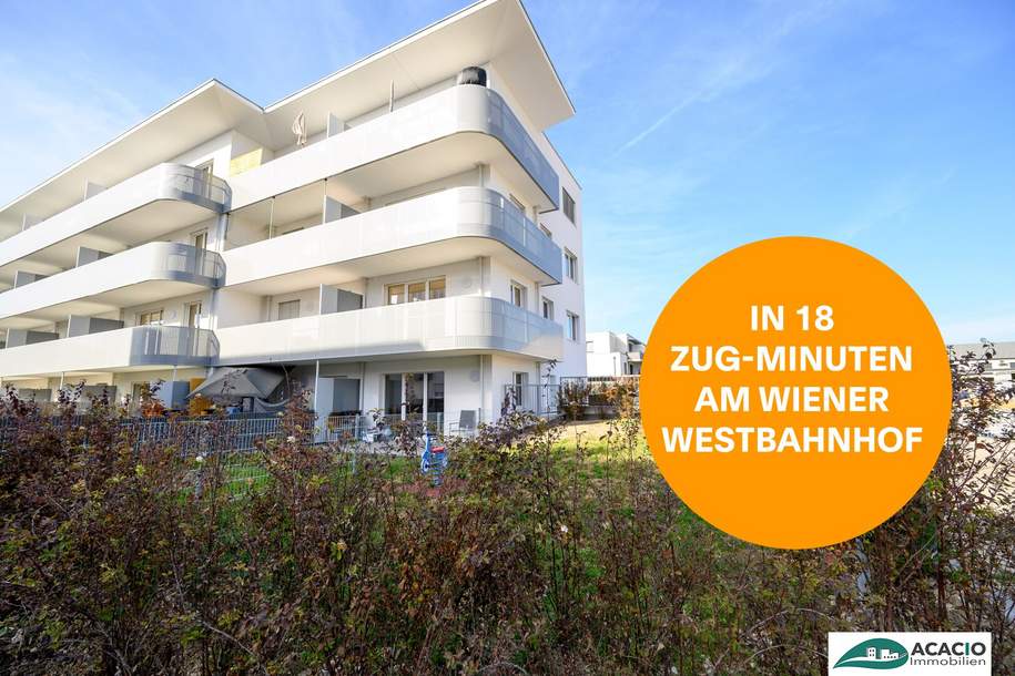 große 3-Zimmerwohnung mit optimalem Grundriss im Wohnpark Tullnerfeld - im Grünen wohnen, aber in der Stadt arbeiten - Tiefgaragenplatz optional möglich!, Wohnung-miete, 1.043,33,€, 3451 Tulln