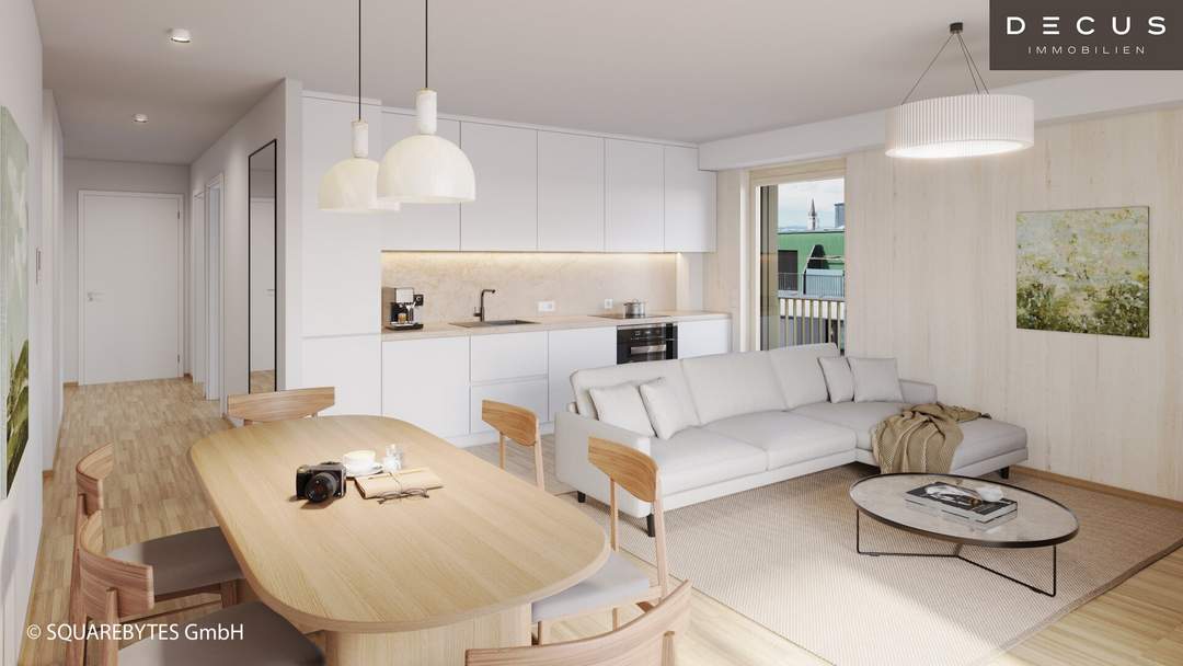 | WESTEN | DREI ZIMMER | NATÜRLICH DRAUSSEN | BAUFELD 14A | EIGENNUTZER | FERTIGSTELLUNG 2027 | VILLAGE IM DRITTEN