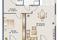 Moderne 2-Zimmer-Wohnung mit großem Balkon