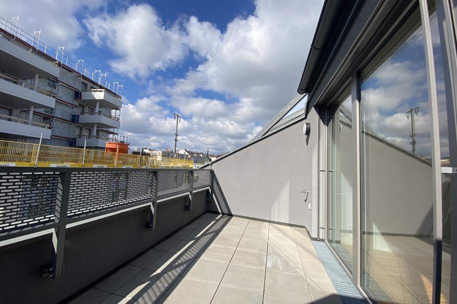 Sonnige 2 Zimmerwohnung mit Dachterrasse - 1 bedroom Apartment with terrace TRAUM ERSTBEZUG, Wohnung-miete, 1.061,50,€, 1110 Wien 11., Simmering