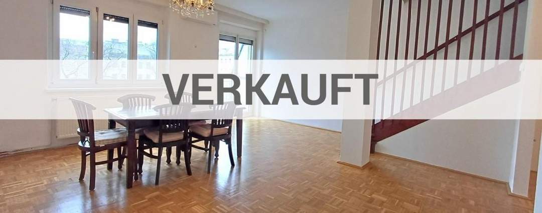 VERKAUFT-''Stilvolle 100 m² Maisonette-Wohnung mit 2 Balkonen & Parkblick''