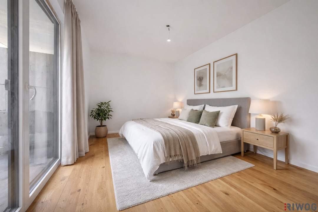 ERSTBEZUG nach Errichtung | 2 Zimmer-Gartenwohnung | südseitig | ruhiger Innenhof | Luftwärmepumpe | optionaler Tiefgaragenplatz