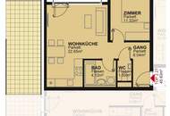 moderne 2 Zimmer-Loggiawohnung in Grünruhelage mit Tiefgaragenplatz