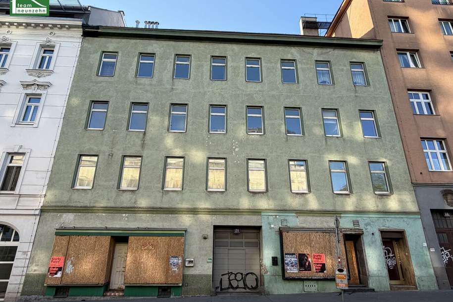 Für Projektentwickler! Bestandshaus bis auf 1 Einheit leerstehend! Entwicklungspotential Gesamtfläche 1.100m²!, Gewerbeobjekt-kauf, 1.560.000,€, 1100 Wien 10., Favoriten