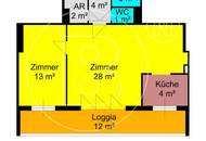 Charmante 2-Zimmer-Wohnung mit großer Loggia!