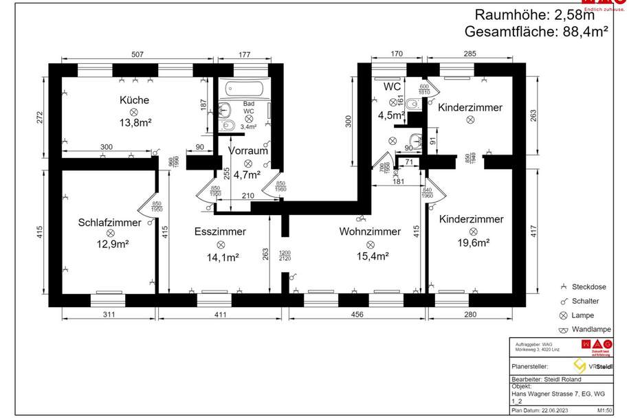 Einzigartiges Wohnerlebnis für die ganze Familie! Praktische Raumaufteilung mit viel Platz, idyllisch grüne Lage, beste Infrastruktur, zentrumsnah, preiswert!, Wohnung-miete, 730,18,€, 4400 Steyr(Stadt)