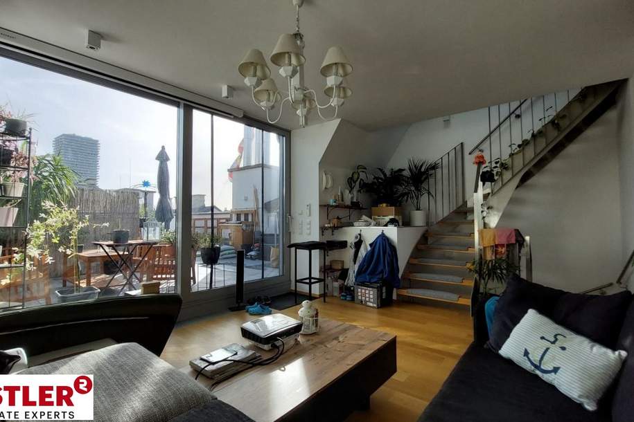 LUXUS PUR - TRAUMHAFTE DACHTERRASSENWOHNUNG AUF 3 ETAGEN - KLIMATISIERT!, Wohnung-miete, 2.223,87,€, 1110 Wien 11., Simmering