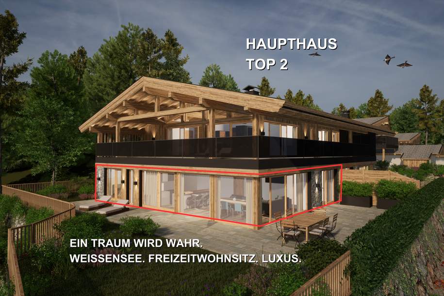 Ein Traum wird wahr! Weissensee. Freizeitwohnsitz. Luxus. Haupthaus Top 2, Wohnung-kauf, 1.100.000,€, 9762 Spittal an der Drau