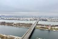 Sky Living für Familien im DC2 Tower – Exklusive 3-Zimmer-Eckwohnung mit zwei Loggien, Südblick und Weitblick über Wien &amp; Donau. Raum zum Ankommen. Platz zum Wachsen.