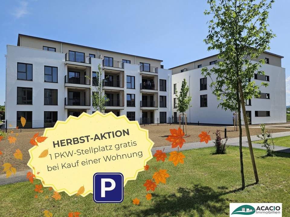 ***Herbst-Aktion: 1 Parkplatz gratis*** 3-Zimmer-Eigentumswohnung mit umlaufender TERRASSE - KLIMAAKTIV Gold ausgezeichneter Neubau - keine Provision für den Käufer - Nähe St. Pölten / Wohnpark Ober-Grafendorf - ökologisch, hochmodern, ausgezeichnet