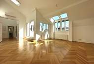 BÖRSE-NÄHE, klimatisiertes 98 m2 Dachgeschoss mit 9 m2 Terrasse, 3 Zimmer, Extraküche, 2 Bäder, Gonzagagasse