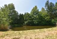 Idyllischer und ruhiger Baugrund mit eigenem Teich